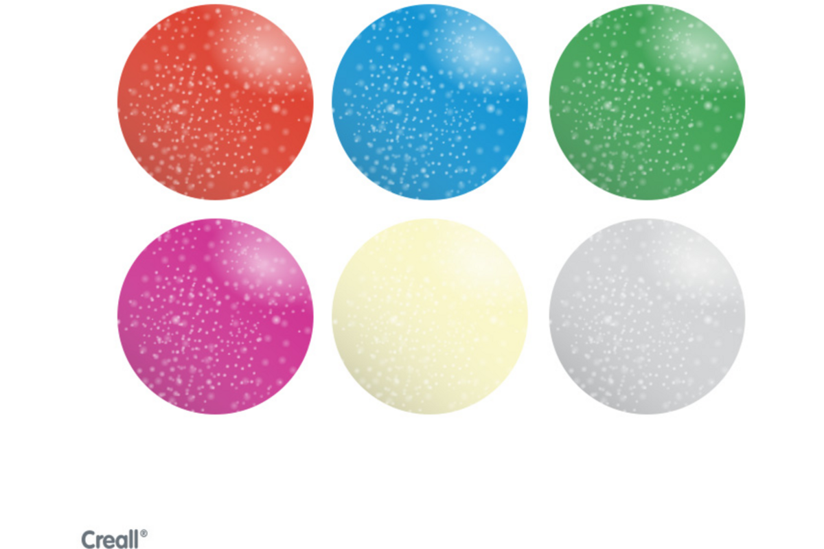 Glitterverf Creall 250 ml assorti, 6 stuks