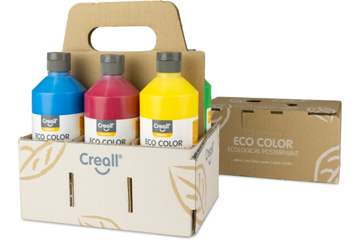 Plakkaatverf Creall Eco assorti 500 ml, 6 stuks