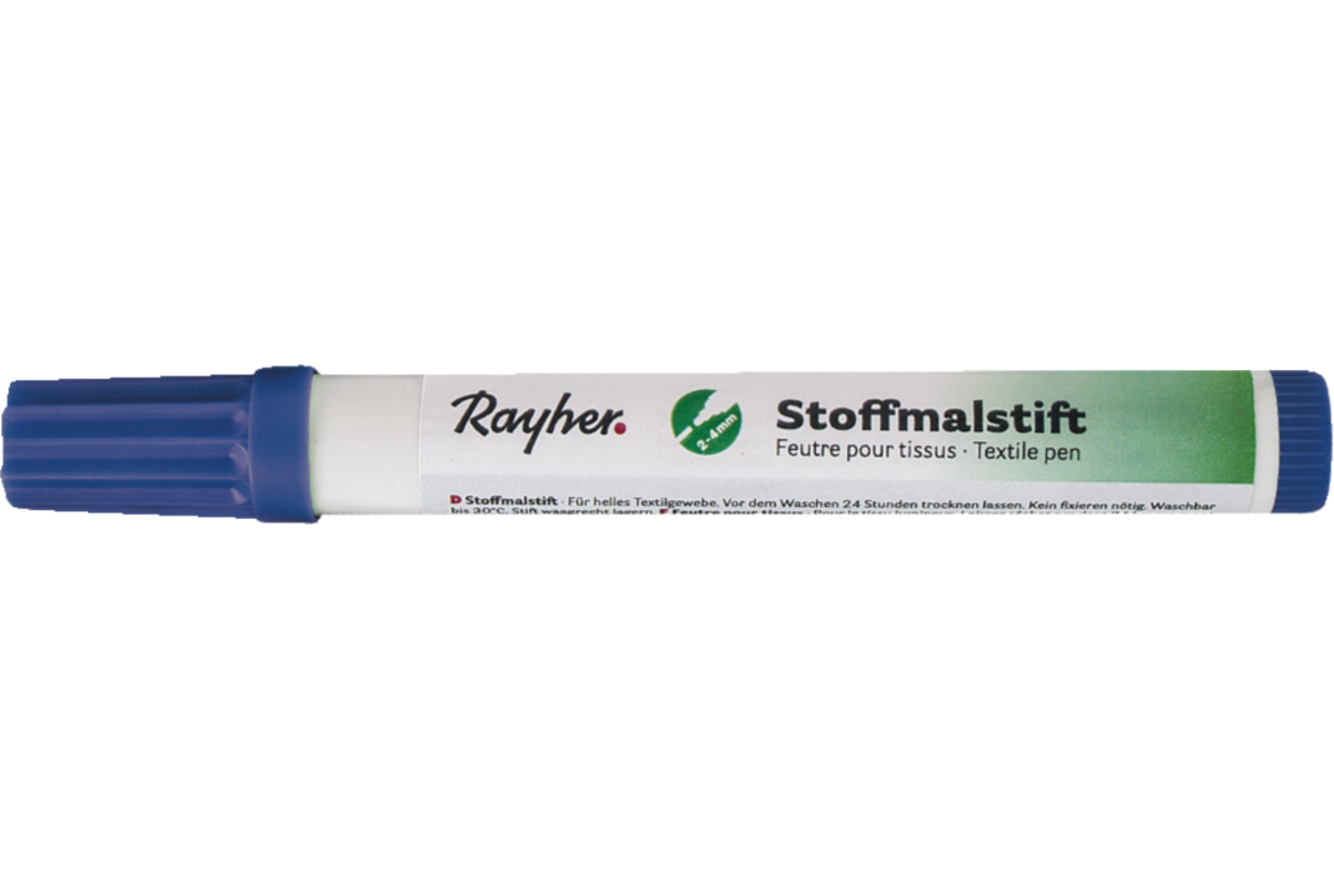 Textielstift, dikpunter blauw