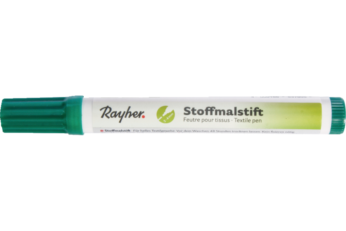 Textielstift, dikpunter donkergroen