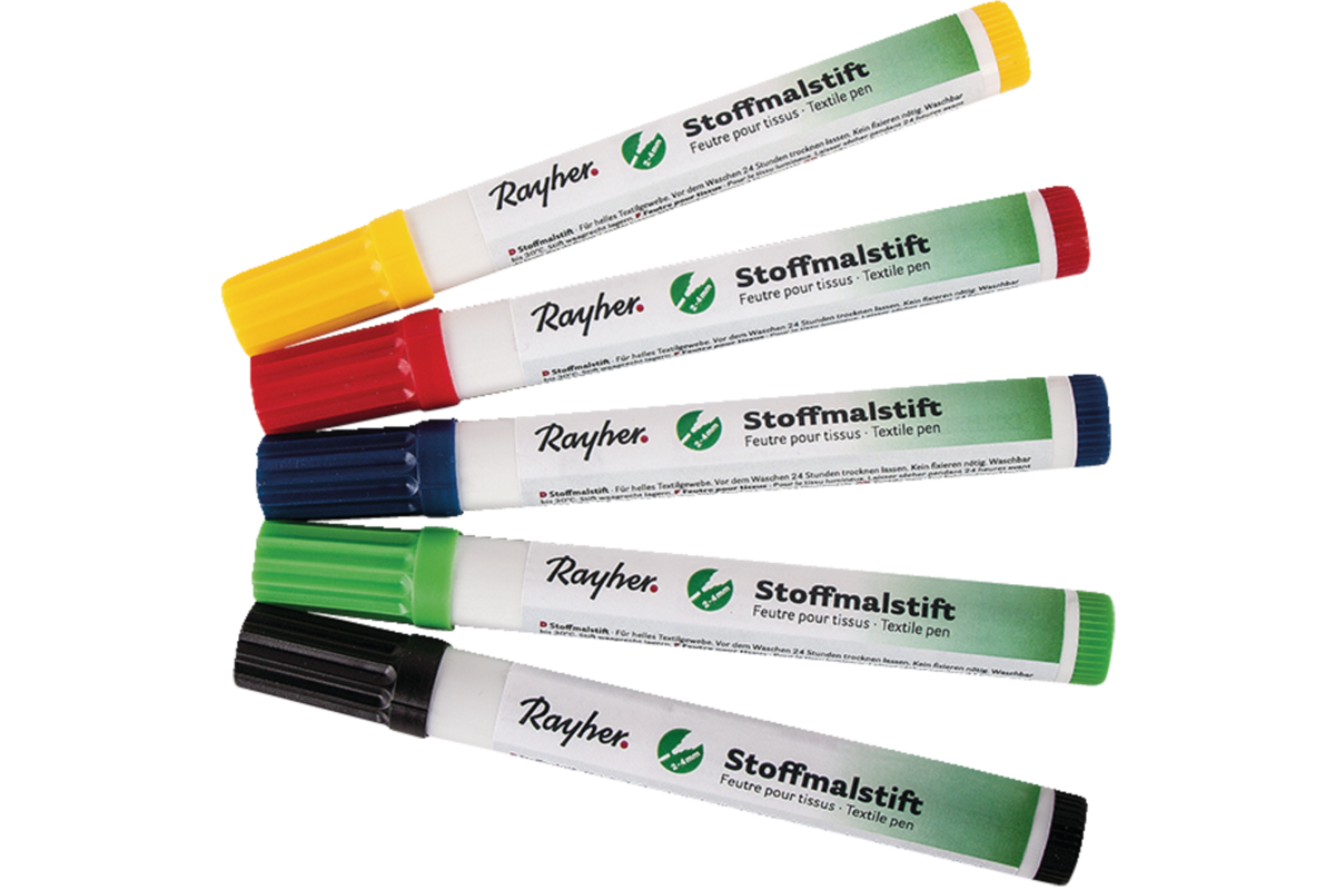 Textielstiften dikpunters 12 stuks assorti kleuren
