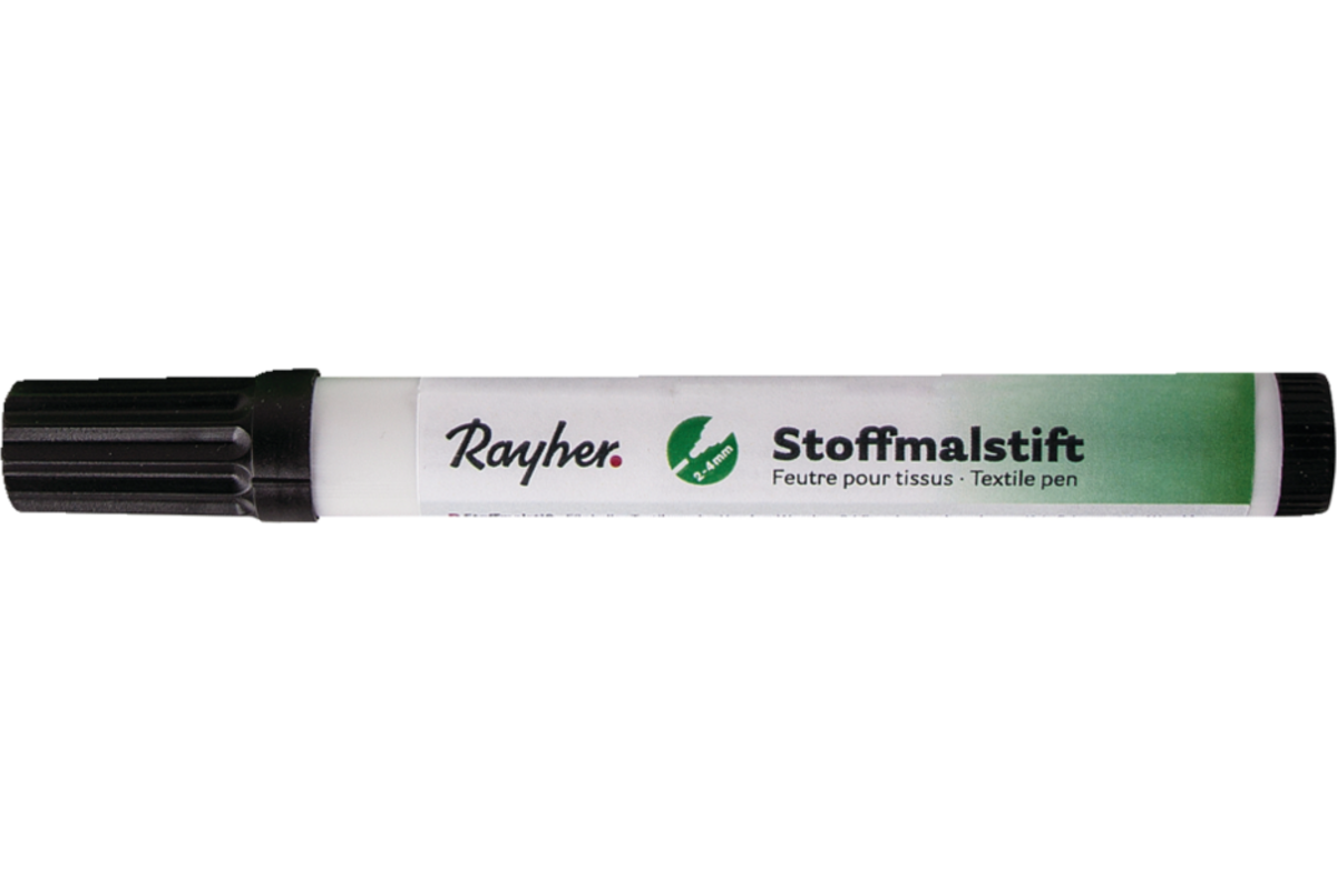 Textielstift, dikpunter zwart