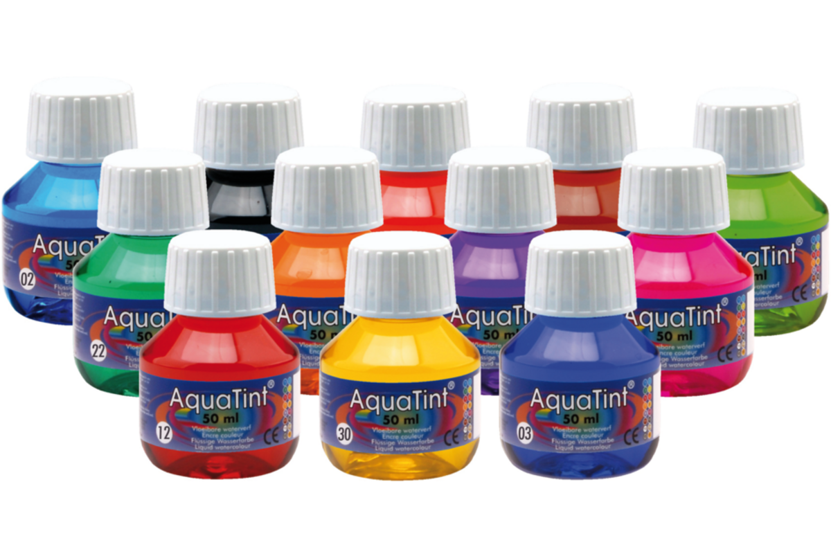 Aquatint 50 ml, 12 flacons assorti