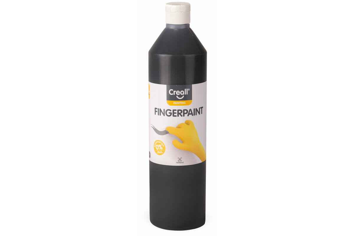 Vingerverf Creall 750 ml zwart
