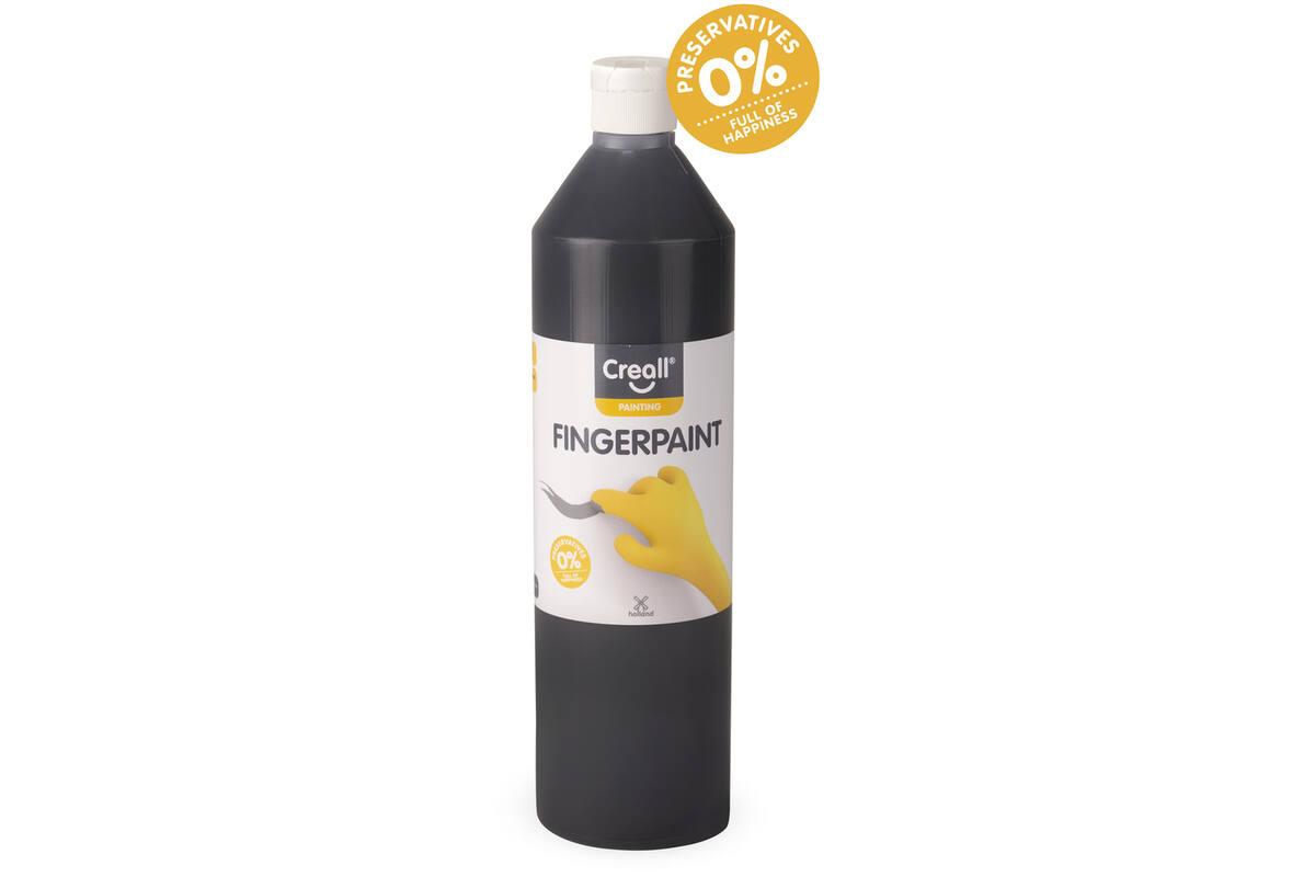 Vingerverf Creall 750 ml zwart