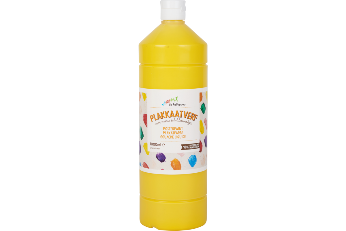 Plakkaatverf | de Rolf groep | topcolor, citroengeel 1000 ml