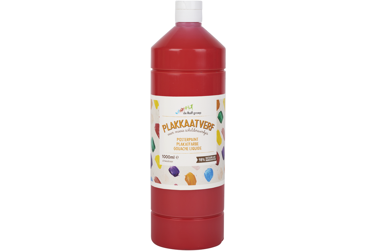 Plakkaatverf | de Rolf groep | topcolor, donkerrood 1000 ml
