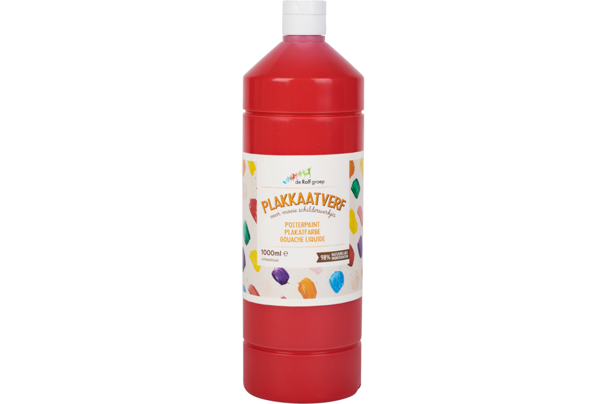 Plakkaatverf | de Rolf groep | topcolor, donkerrood 1000 ml