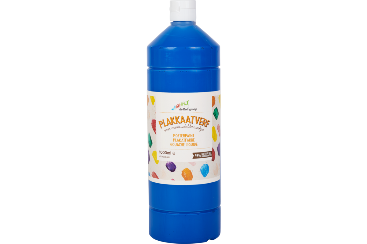Plakkaatverf | de Rolf groep | topcolor, donkerblauw 1000 ml