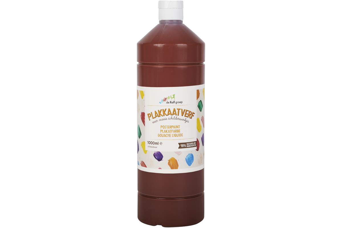 Plakkaatverf | de Rolf groep | topcolor, donkerbruin 1000 ml