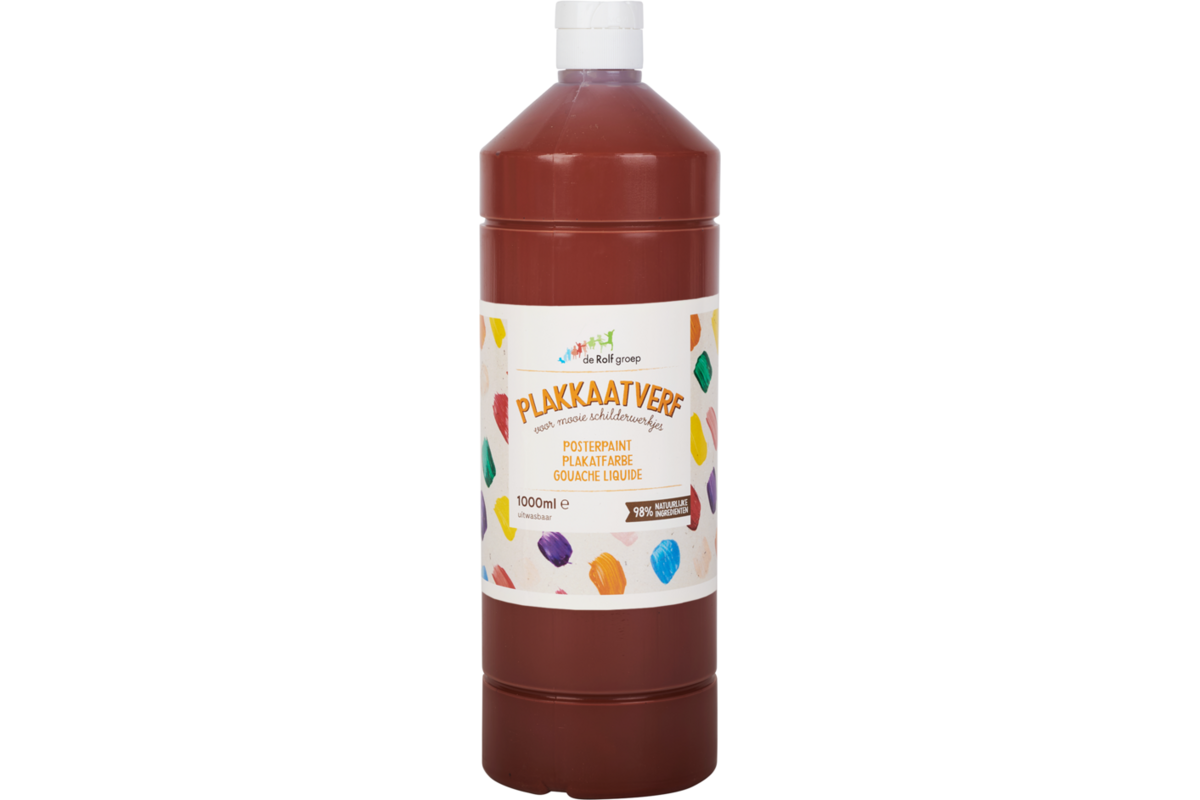 Plakkaatverf | de Rolf groep | topcolor, donkerbruin 1000 ml