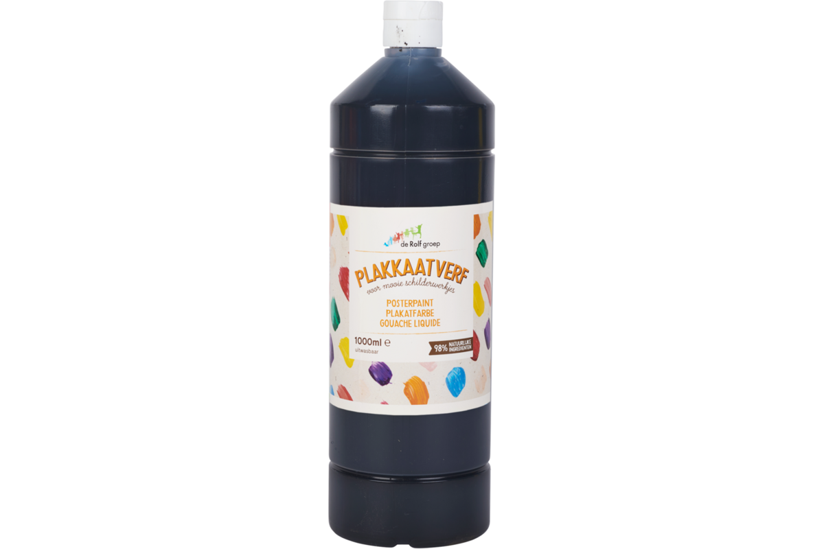 Plakkaatverf | de Rolf groep | topcolor, zwart 1000 ml