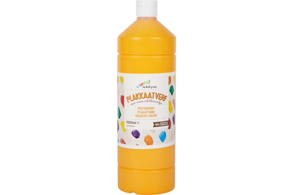 Plakkaatverf | de Rolf groep | topcolor, donkergeel 1000 ml