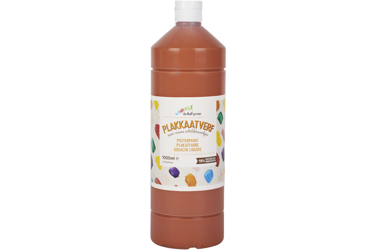Plakkaatverf | de Rolf groep | topcolor, lichtbruin 1000 ml