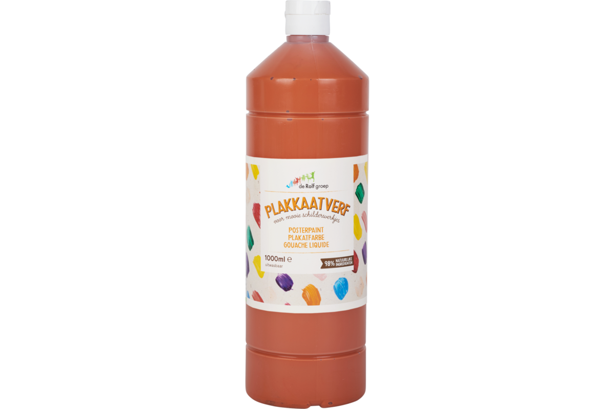 Plakkaatverf | de Rolf groep | topcolor, lichtbruin 1000 ml