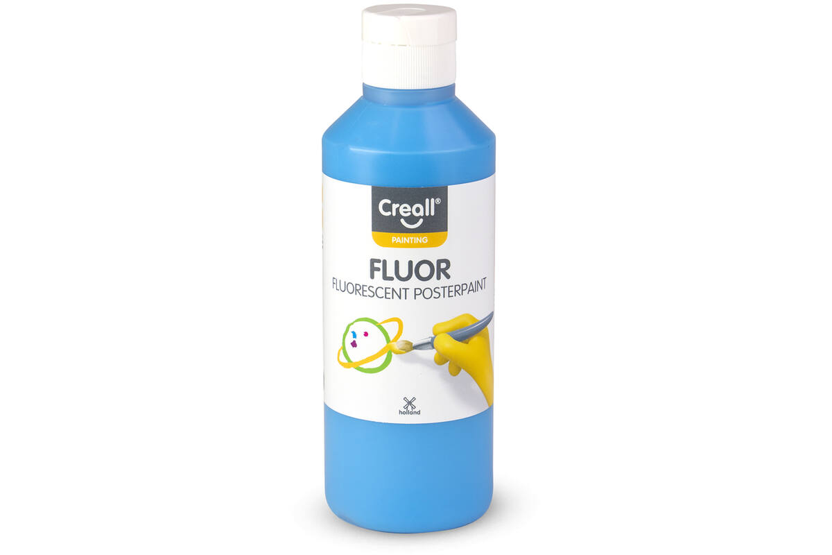 Plakkaatverf Creall Fluor 250 ml blauw