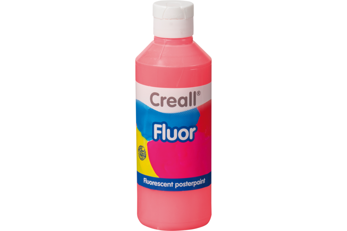 Plakkaatverf Creall Fluor 250 ml rood