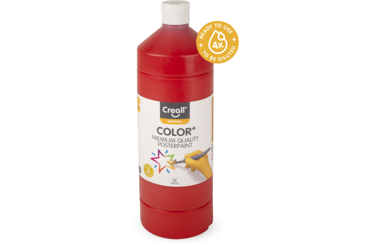 Plakkaatverf Creall Color+ 1000 ml lichtrood