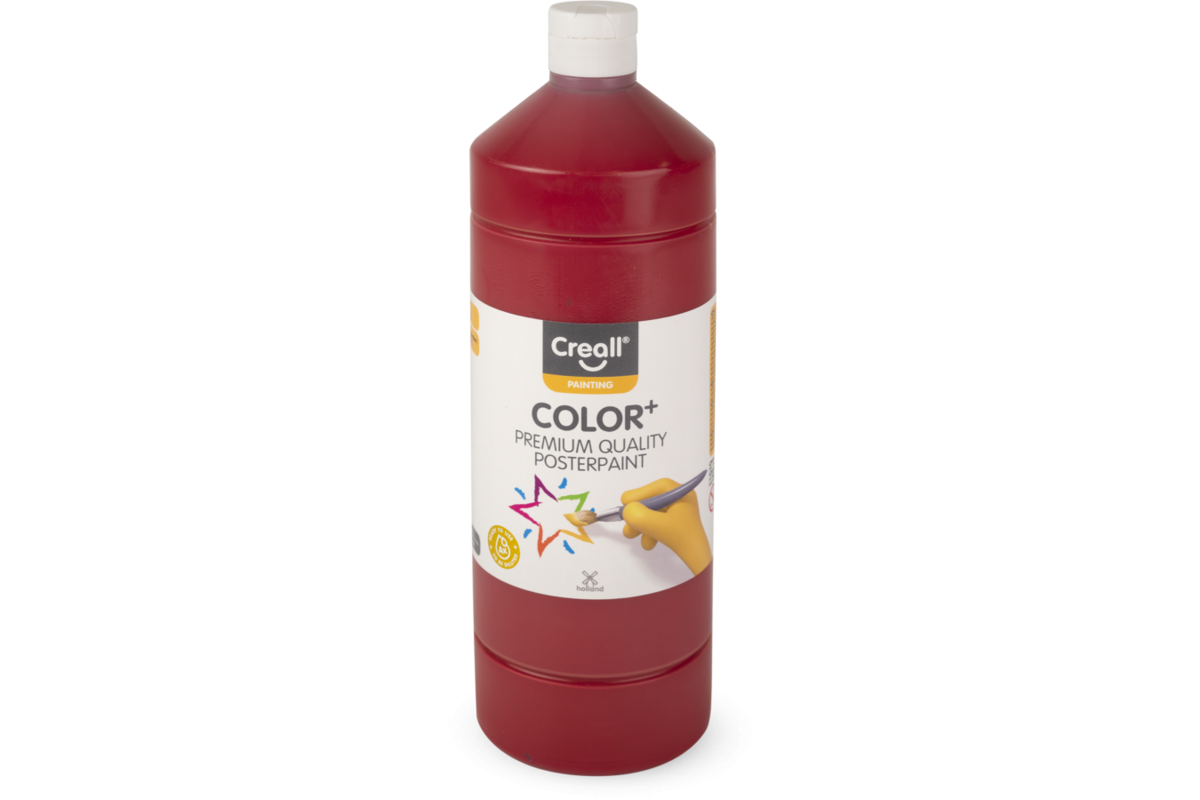 Plakkaatverf Creall Color+ 1000 ml donkerrood