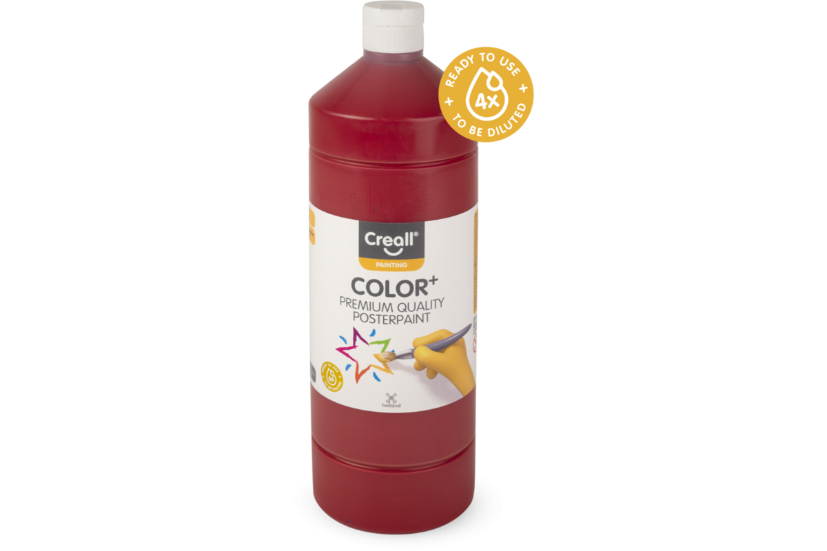 Plakkaatverf Creall Color+ 1000 ml donkerrood