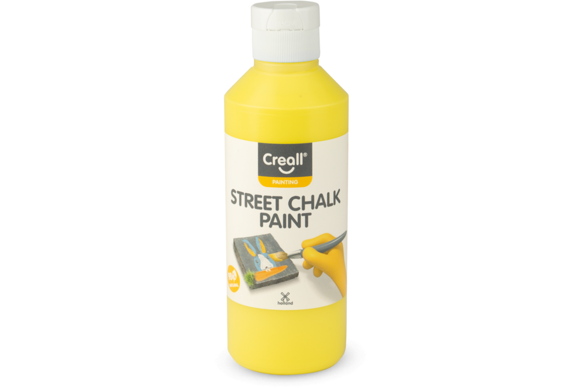 Stoepkrijtverf Creall street chalk 250 ml geel