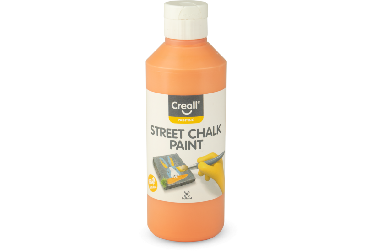Stoepkrijtverf Creall street chalk 250 ml oranje