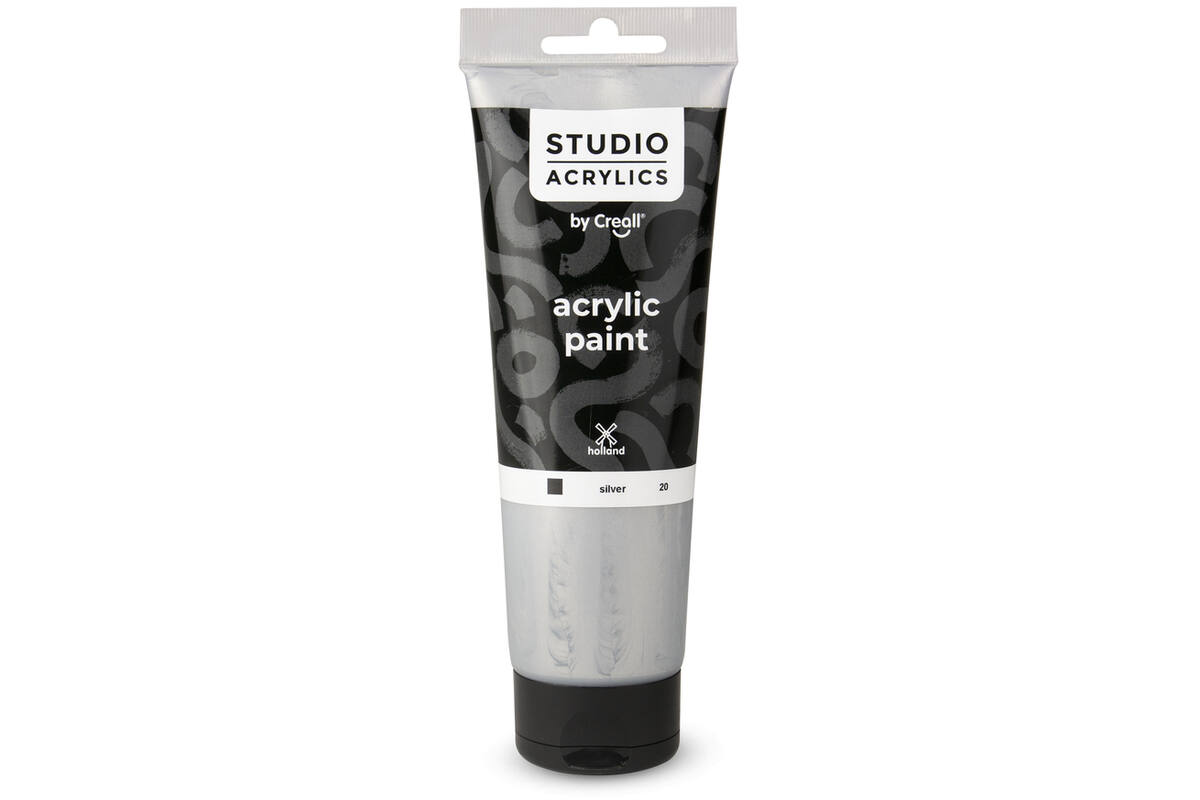 Acrylverf Creall 250 ml zilver