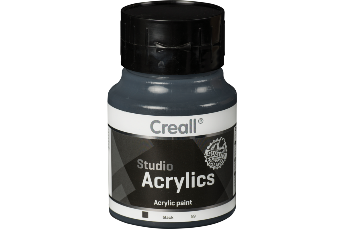 Acrylverf Creall 500 ml zwart