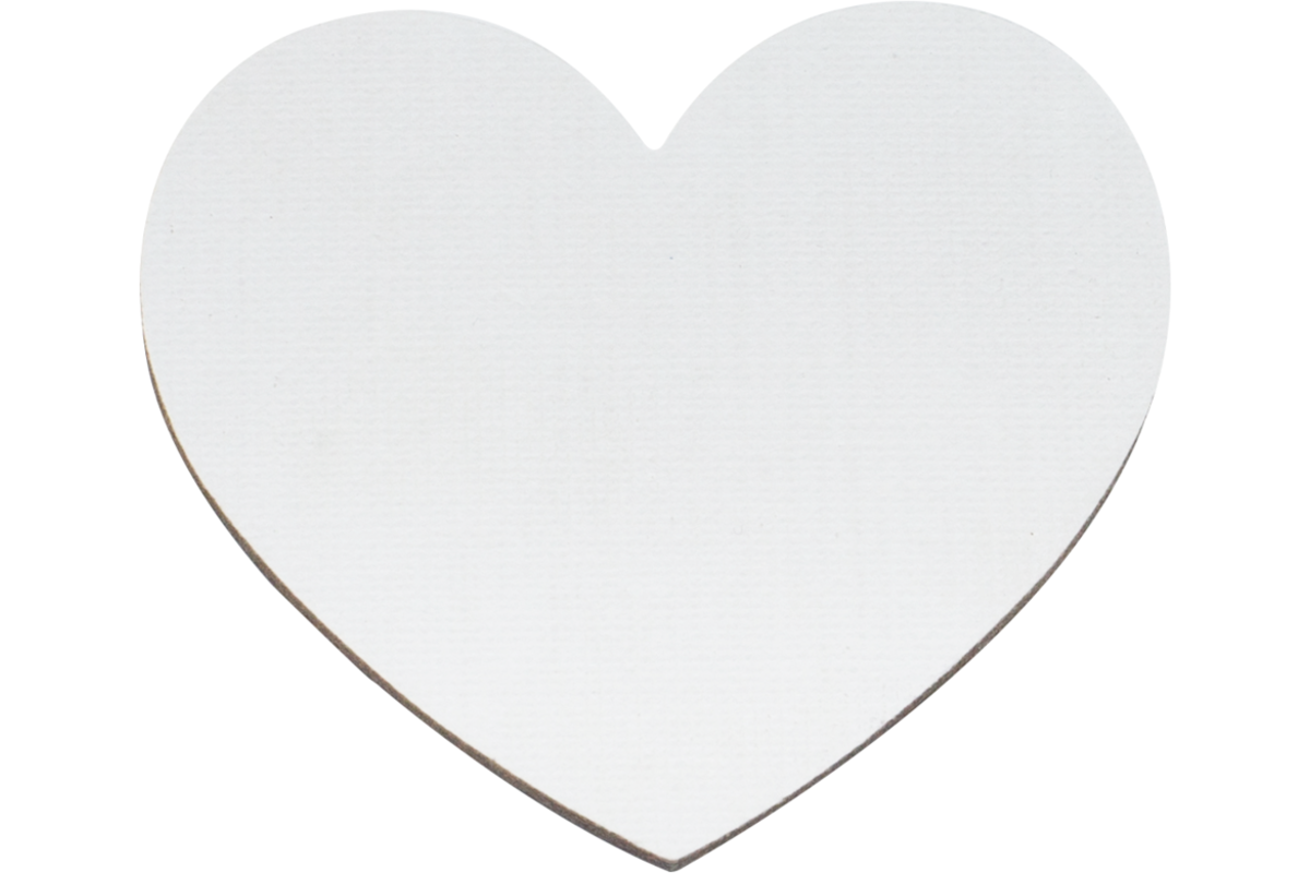 Canvasdoeken magnetisch in hartvorm 7,5cm, 10 stuks