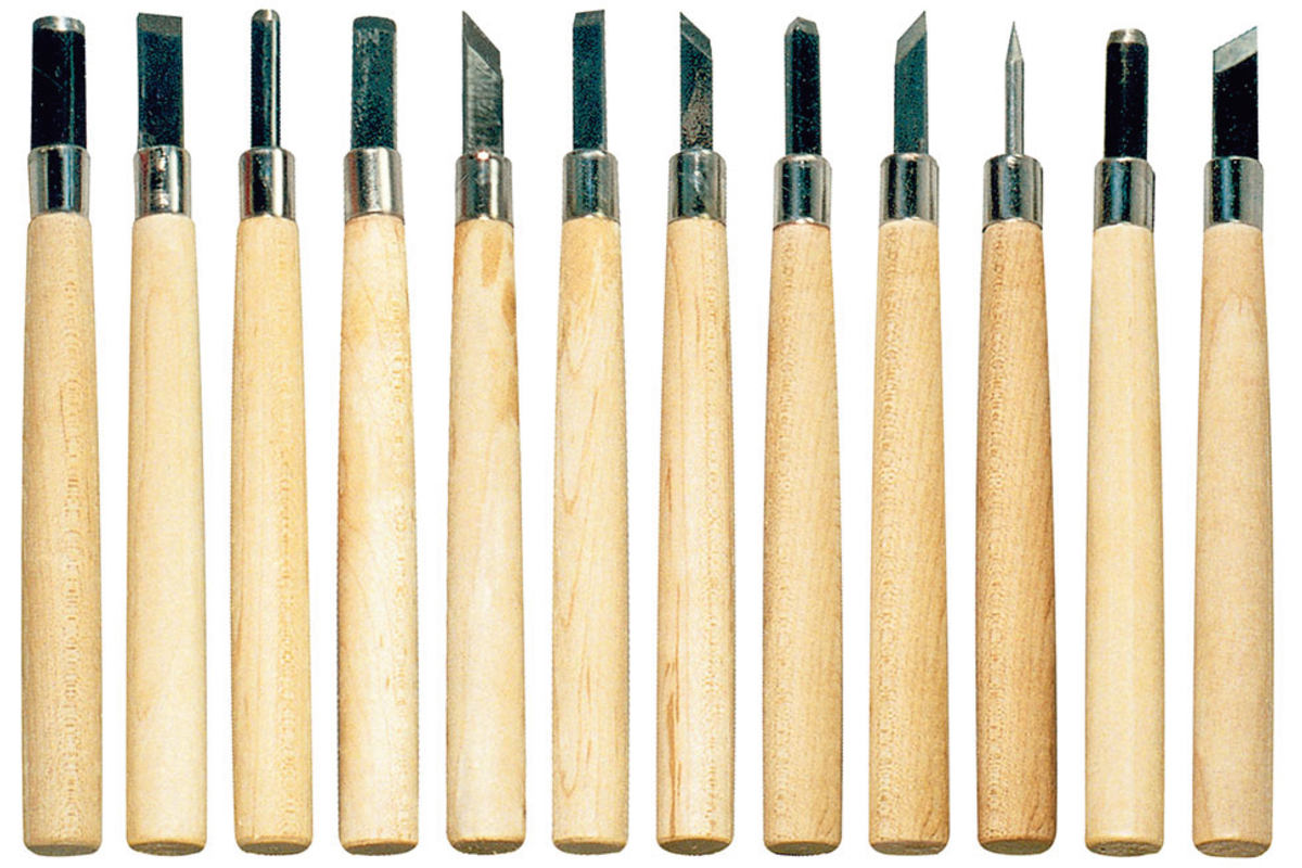 Lino-/houtsnijmes, 12 stuks