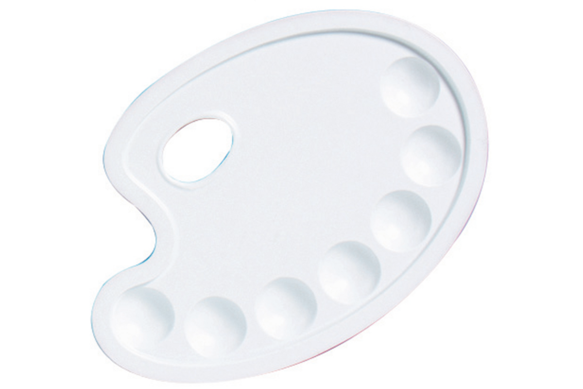 Palet plastic, 17 x 24 cm ovaal