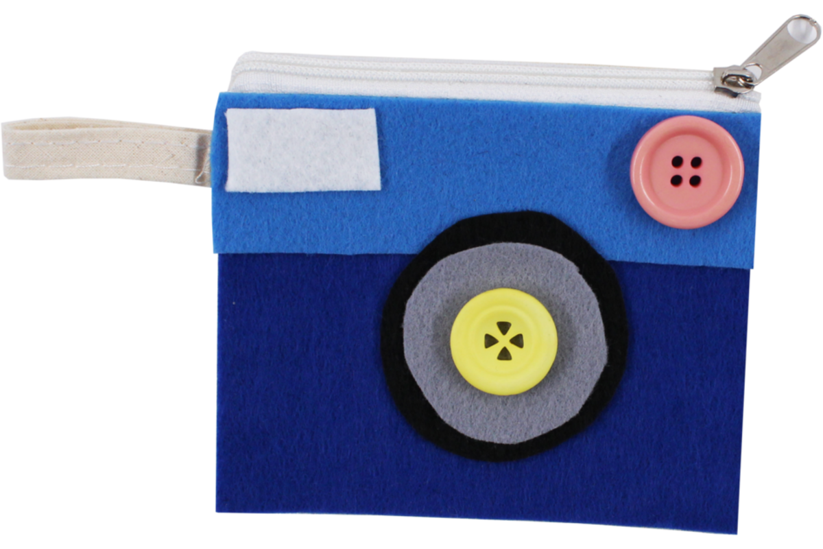 Tasje katoen met rits 11,5 x 9 cm, 6 stuks