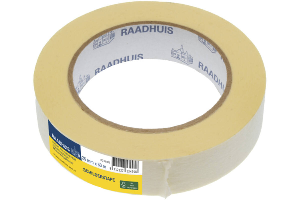 Schilderstape wit 25 mm x 50 meter