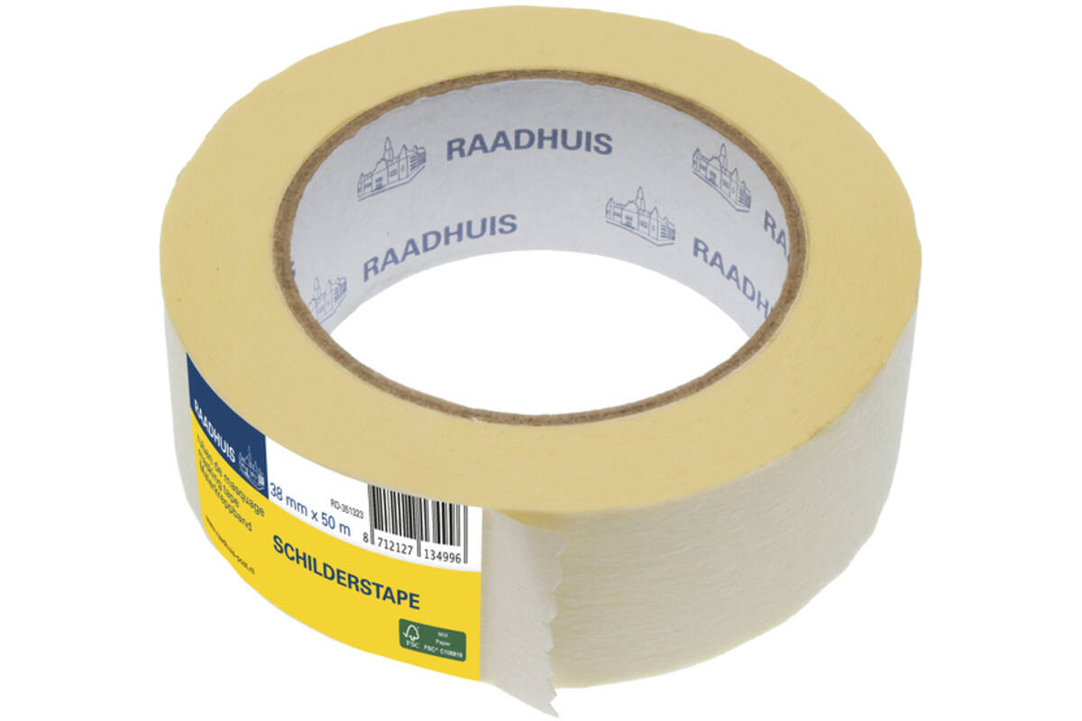 Schilderstape wit 38 mm x 50 meter
