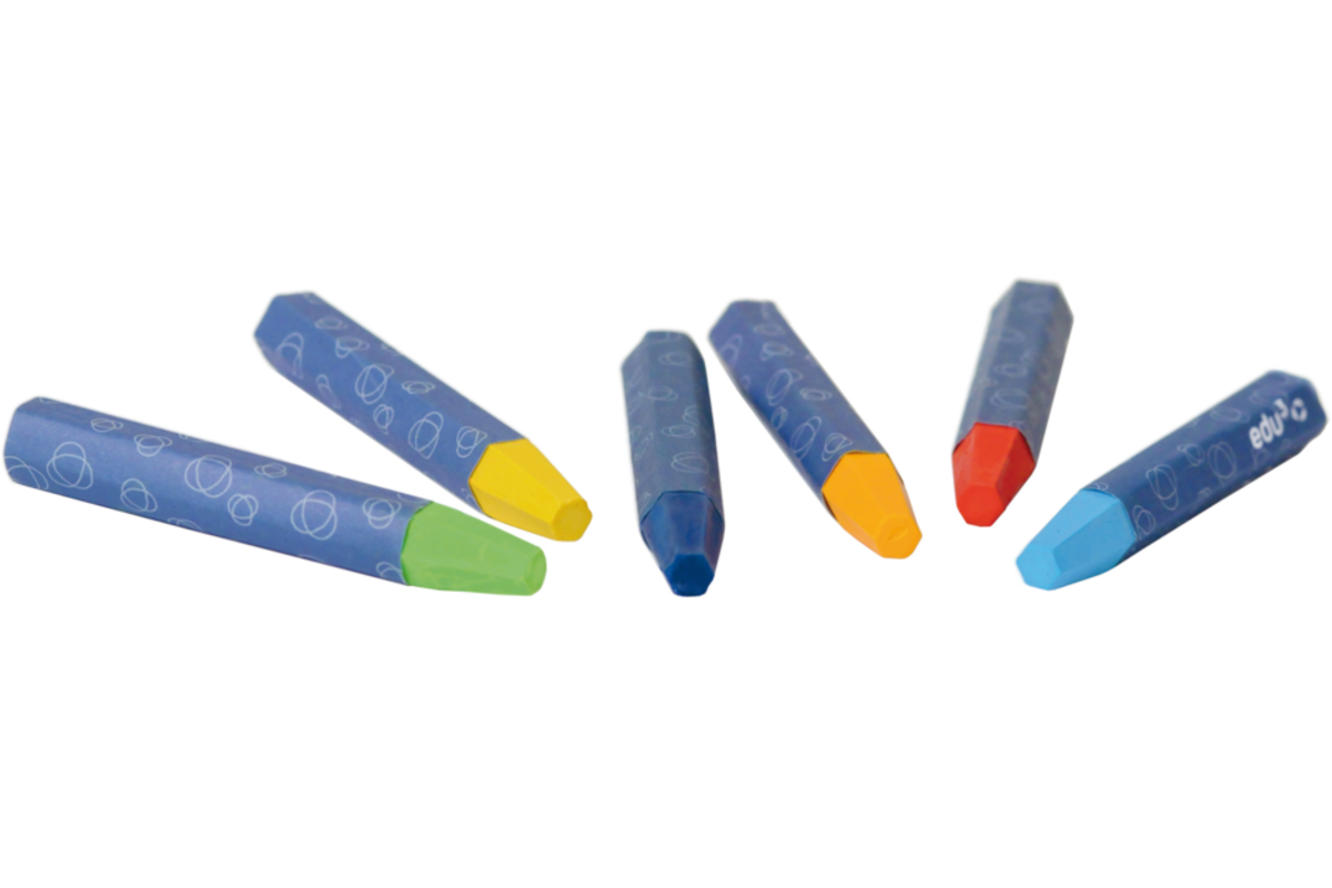 Oliekrijtjes edu³ Jumbo 11 mm assorti, 12 stuks