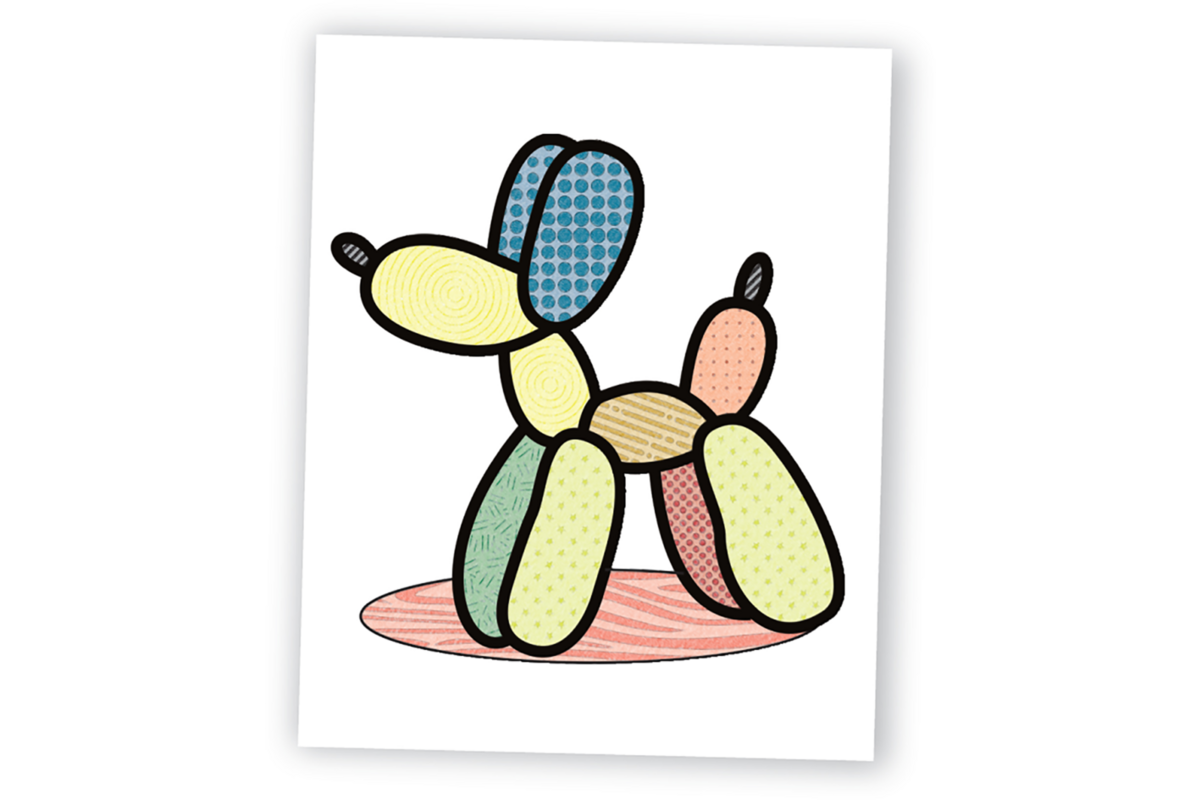 Patroonplaten pop-art 20 x 21 cm, 12 stuks