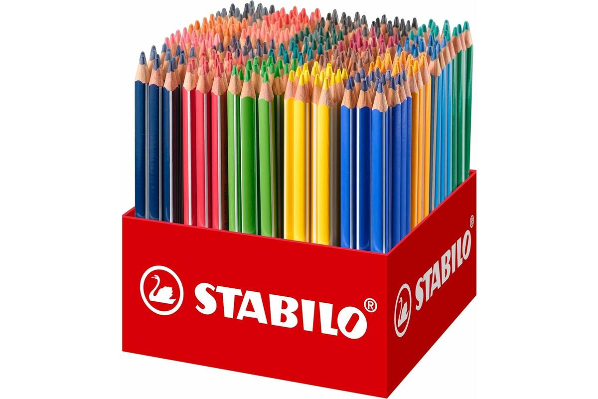 Kleurpotloden STABILO Trio Thick XL school box, 300 stuks