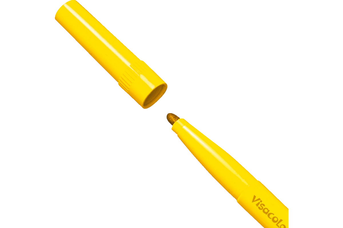 Viltstiften BIC kids visacolor XL Ecolutions geel, 12 stuks