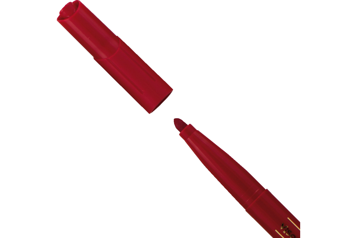 Viltstiften BIC kids visacolor XL Ecolutions rood-bruin, 12 stuks