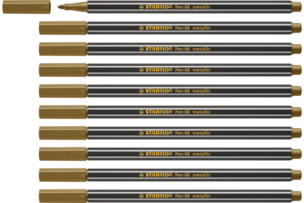 Viltstift STABILO Pen 68 metallic 810 goud 1,4mm