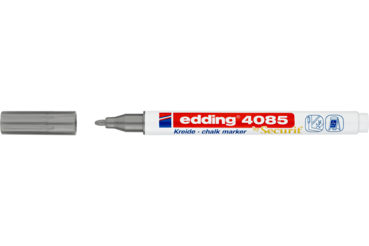 Krijtstift edding goud/zilver 1-2 mm, 2 stuks
