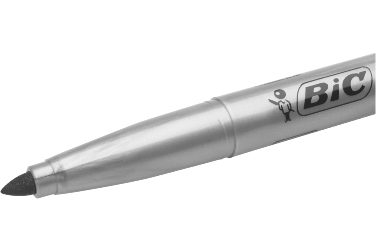 Permanent marker BIC rond 1,1 mm blauw, per dozijn