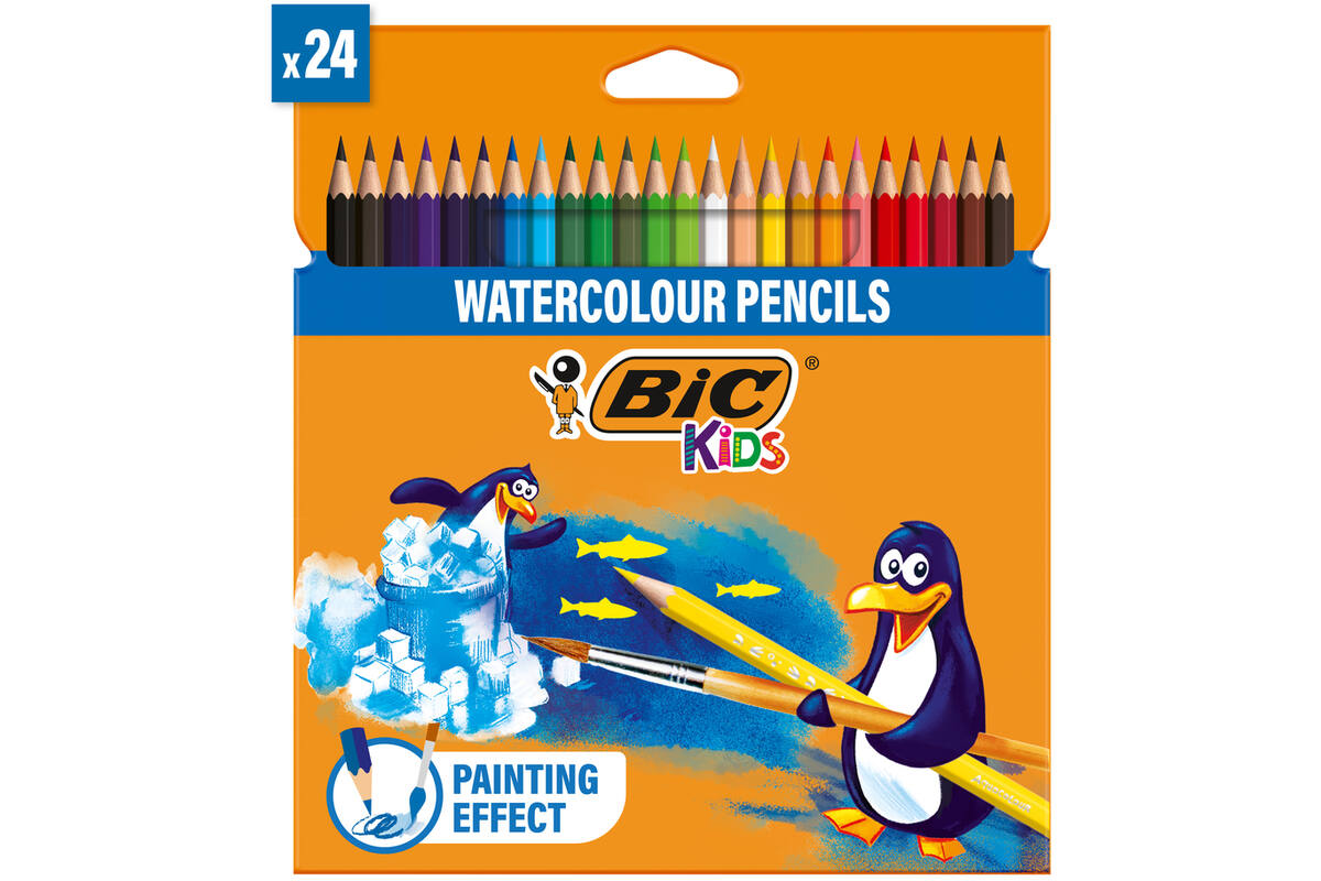 Aquarelpotlood BIC Kids assorti, 24 stuks