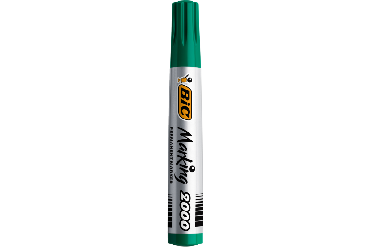 Permanent marker BIC rond 1,7 mm groen, per dozijn