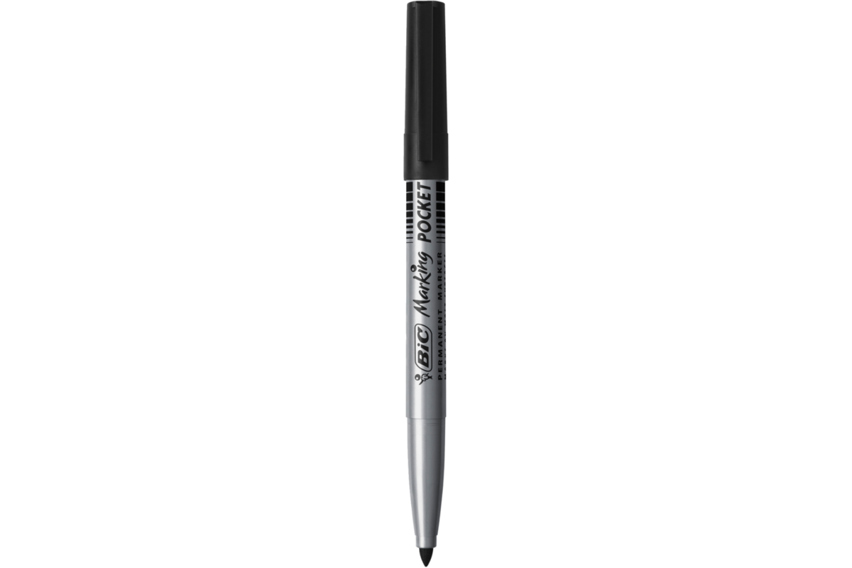 Permanent marker BIC rond 1,1 mm zwart, per dozijn