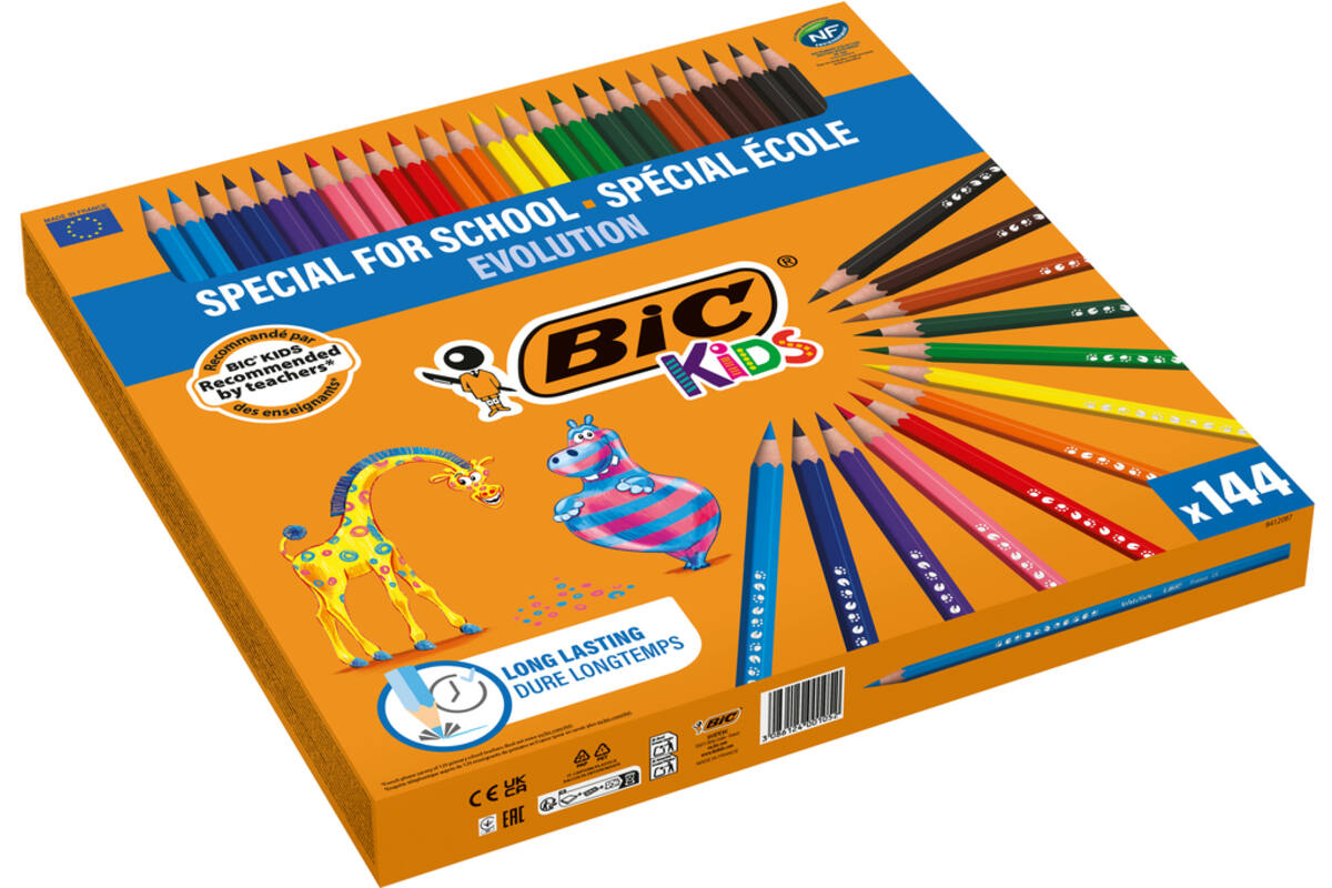 Kleurpotloden BIC Kids Evolution, class pack 114 + 30 gratis