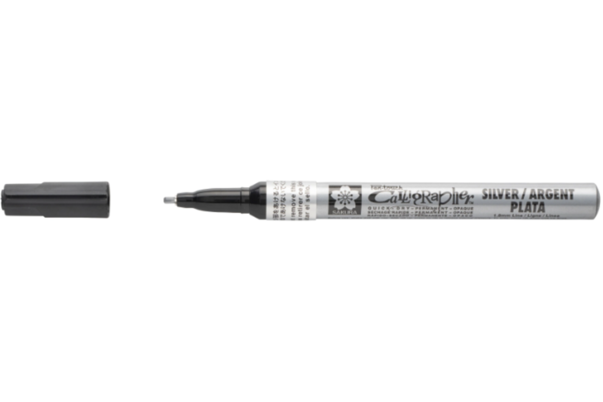 Kalligrafiestift Sakura 1.8 mm, zilver