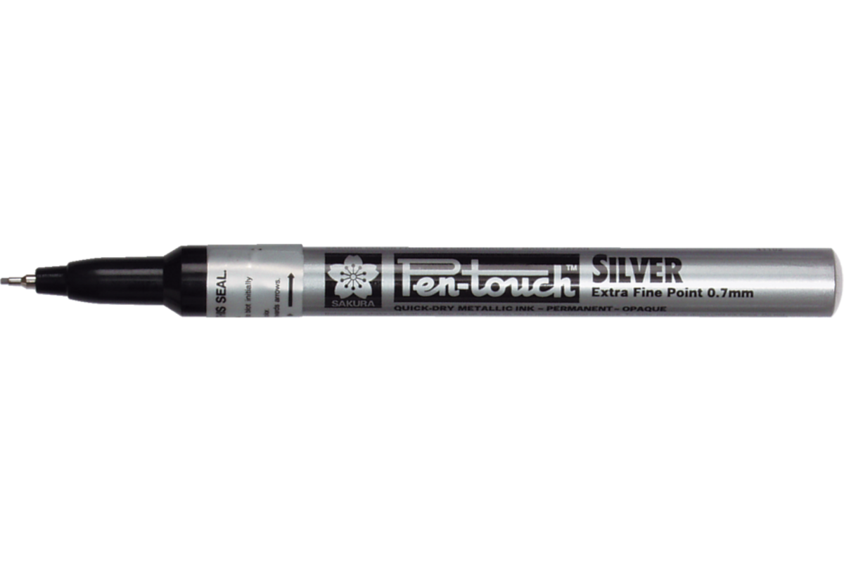 Finelinerstift, zilver puntdikte 0,7 mm