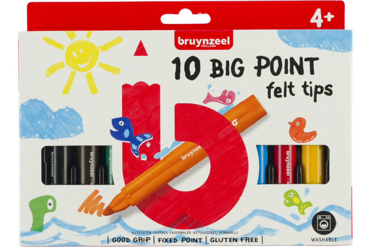 Viltstiften big points 12 stuks puntdikte L