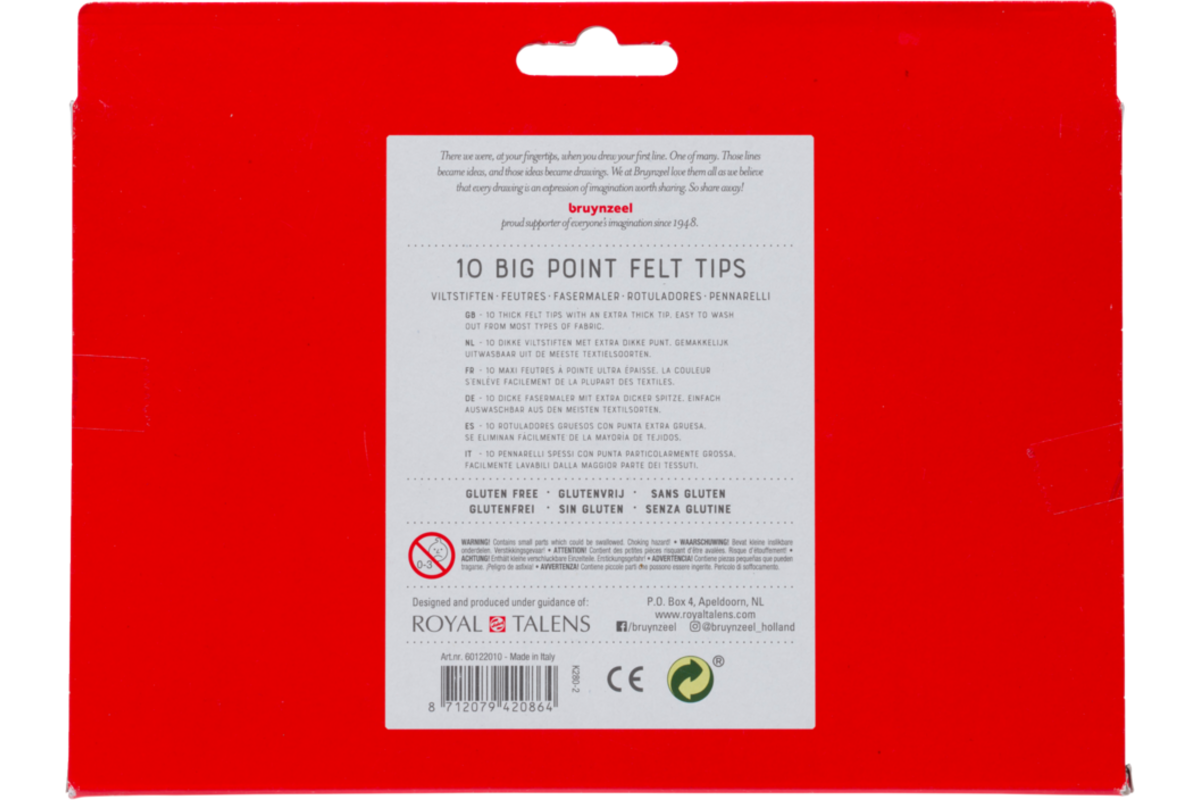 Viltstiften big points 12 stuks puntdikte L